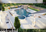 design backyard front yard garden pool patio deck terrace 3d landscape rendering